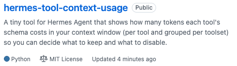 hermes-tool-context-usage github repo